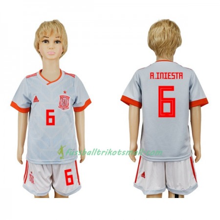 Fußballtrikots Spanien A_Iniesta 6 Kinder WM 2018 Auswärts-trikot kaufen